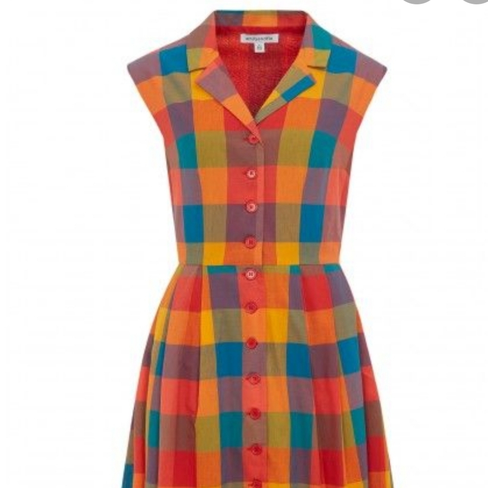ISO emily and fin rainbow plaid frankie dress